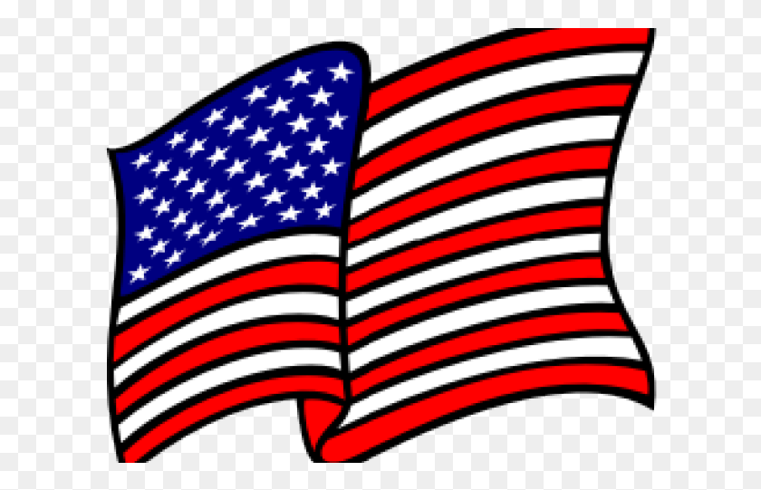 611x481 Drawn American Flag Flag Waving United States Of America Patriotic Clip Art, Symbol HD PNG Download