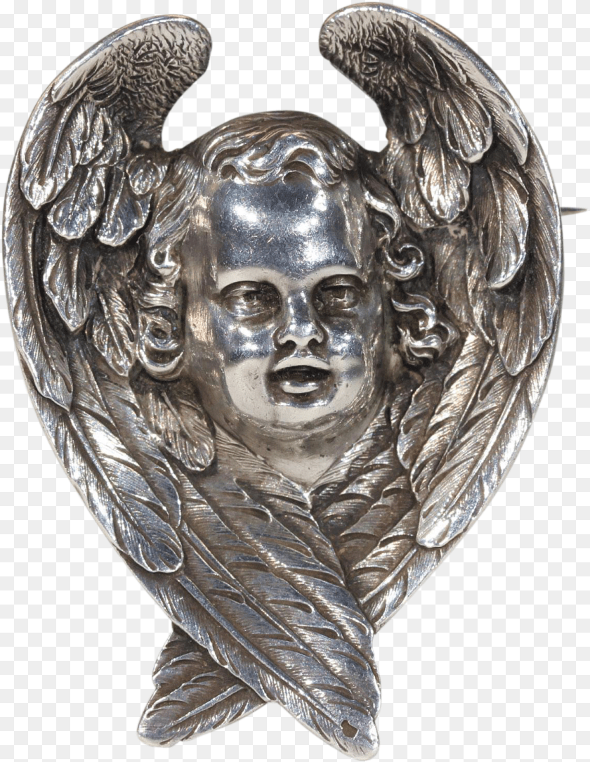 Drawn Angelfish Cherub Silver, Accessories, Adult, Male, Man Transparent PNG