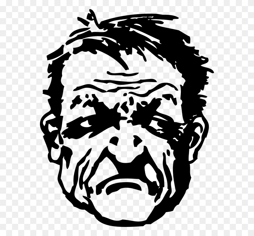 576x720 Нарисованный Гнев Злой Человек Стехиометрия Убийство Тайны Ответы, Голова, Лицо, Фотография Hd Png Скачать