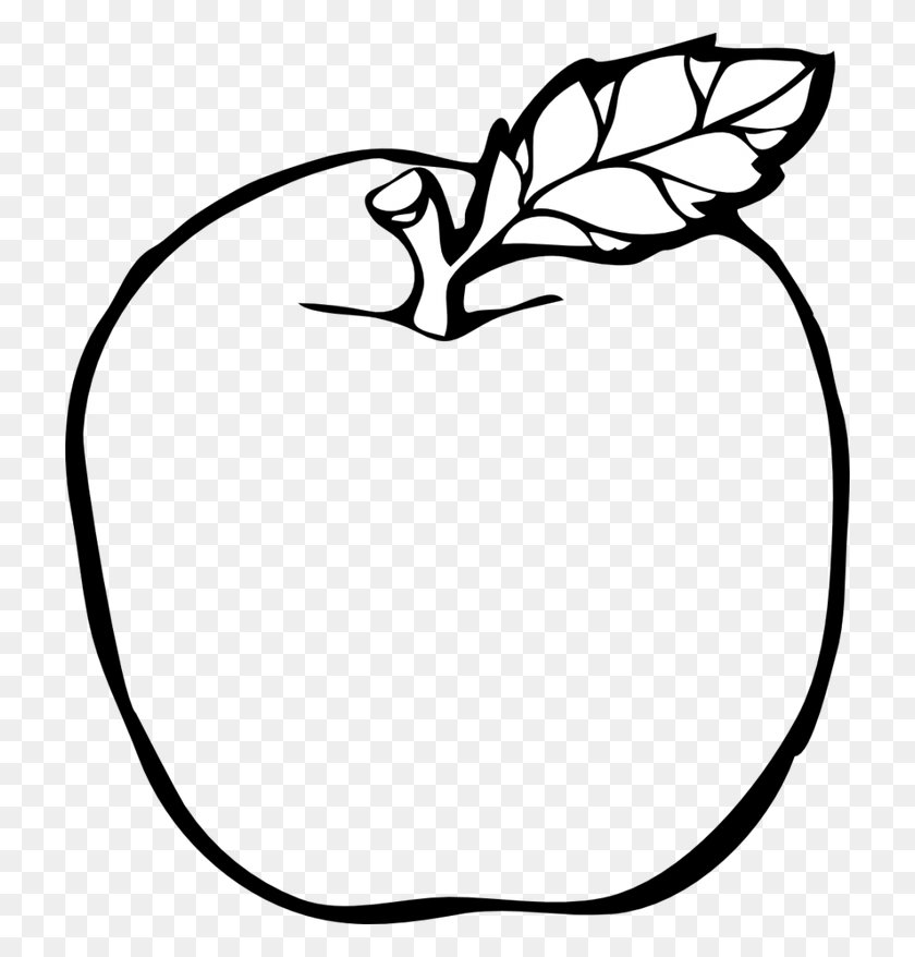 720x818 Drawn Apple Transparent Solid Objects Clipart Black And White, Plant, Food, Fruit HD PNG Download