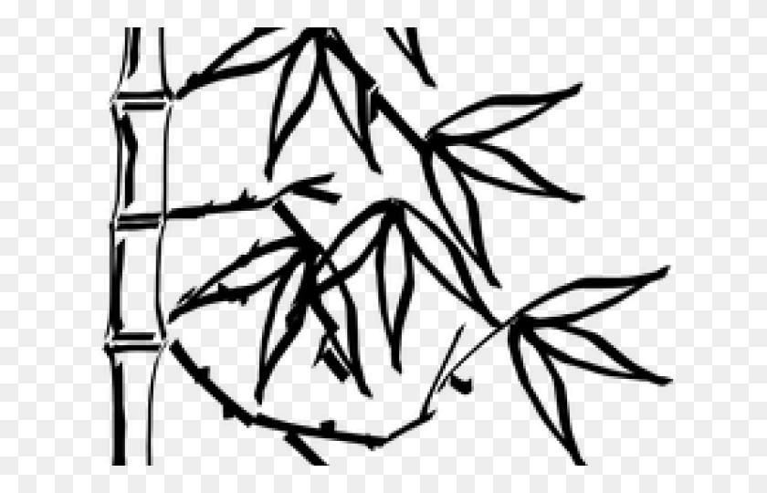 640x480 Нарисованные Бамбуковые Ветки Бамбука Бамбуковые Деревья Карандашные Рисунки, Серый, Мир Варкрафта Png Скачать