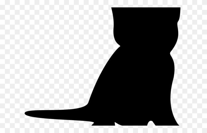 640x480 Drawn Black Cat Outline, Gray, World Of Warcraft HD PNG Download