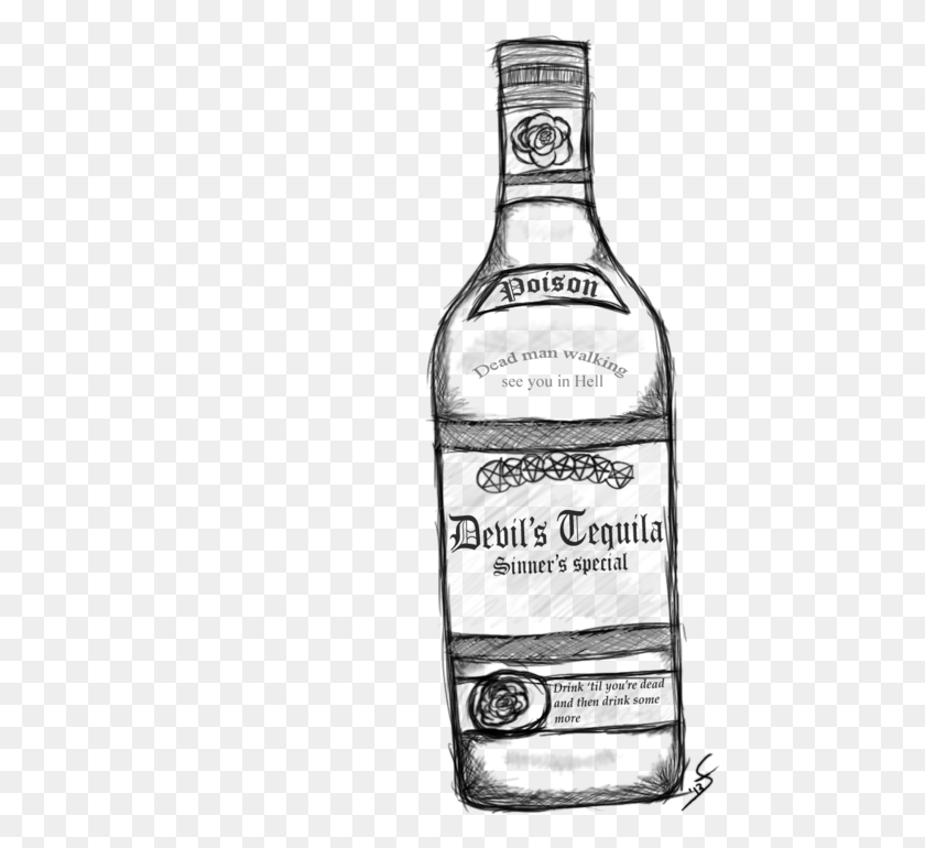 678x710 Drawn Bottle Tequila Bottle Glass Bottle, Liquor, Alcohol, Beverage HD PNG Download