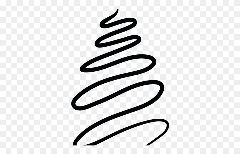 344x481 Drawn Christmas Lights Hand Drawn String Black Amp White Christmas, Text, Spiral, Coil HD PNG Download