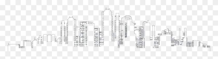 2631x575 Drawn Cityscape Outline Outline Skyline, Plot, Text, Diagram Descargar Hd Png
