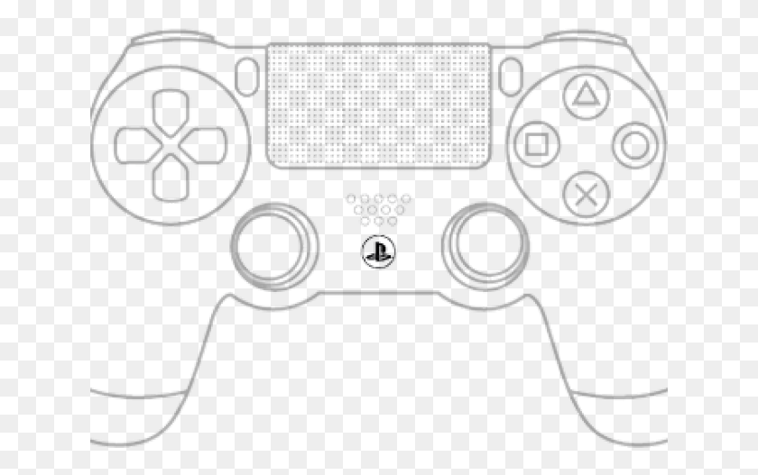 641x467 Drawn Controller Psp Controller Blueprint Of Ps4 Controller, Electronics, Amplifier, Stereo HD PNG Download