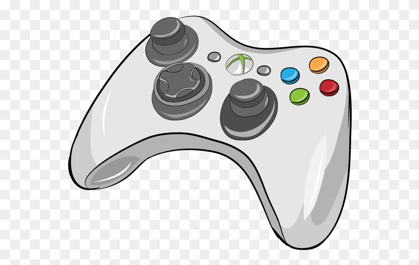 570x471 Drawn Controller Transparent X Box Controller Drawing, Electronics, Joystick HD PNG Download