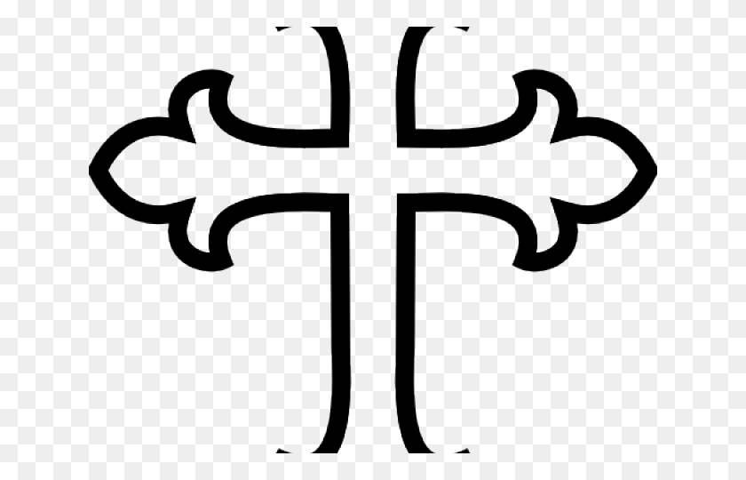 640x480 Drawn Cross Wooden Cross Cross Clipart Black And White, Symbol, Emblem, Weapon HD PNG Download