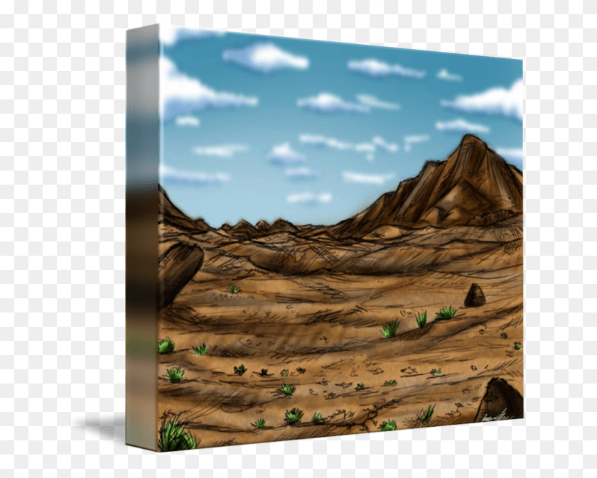650x613 Drawn Desert Barren Desert Erg, Soil, Nature, Outdoors HD PNG Download