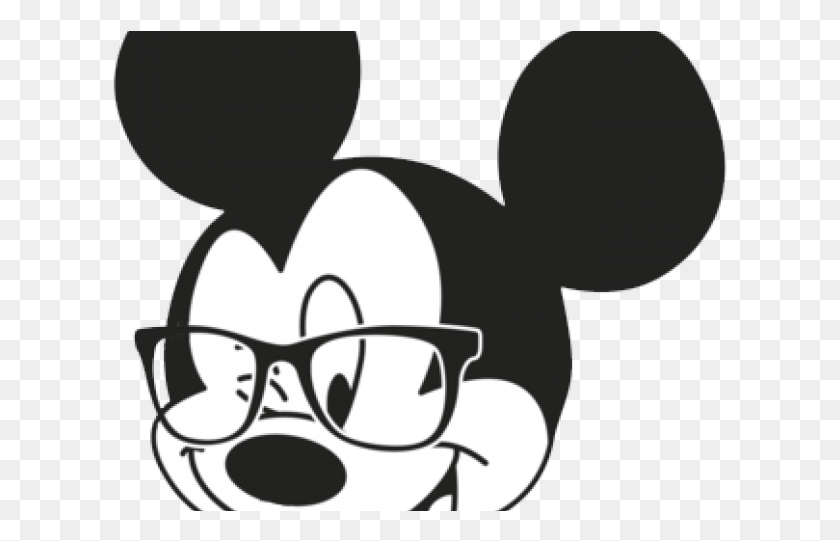 615x481 Drawn Face Mickey Mouse Nerd Mickey Mouse, Stencil, Label, Text HD PNG Download