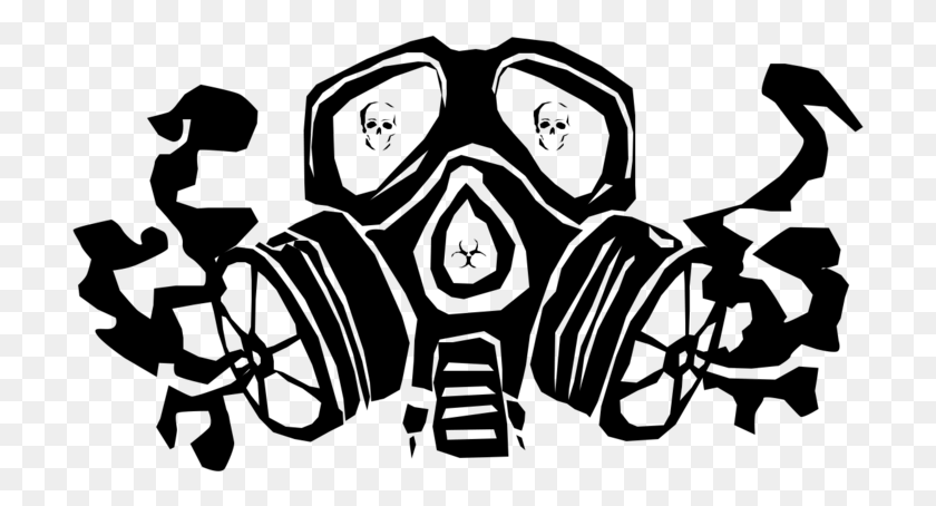 711x394 Drawn Gas Mask Masked Graffiti Gas Mask Stencil, Gray, World Of Warcraft HD PNG Download