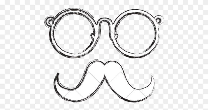 486x386 Drawn Glasses Transparent Draw Glasses With Mustache, Sunglasses, Accessories, Accessory HD PNG Download