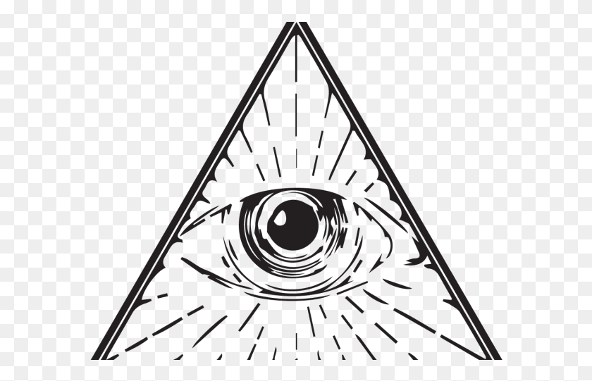 586x481 Drawn Illuminati Line Art Illuminati Drawing, Triangle, Wristwatch, Boat HD PNG Download