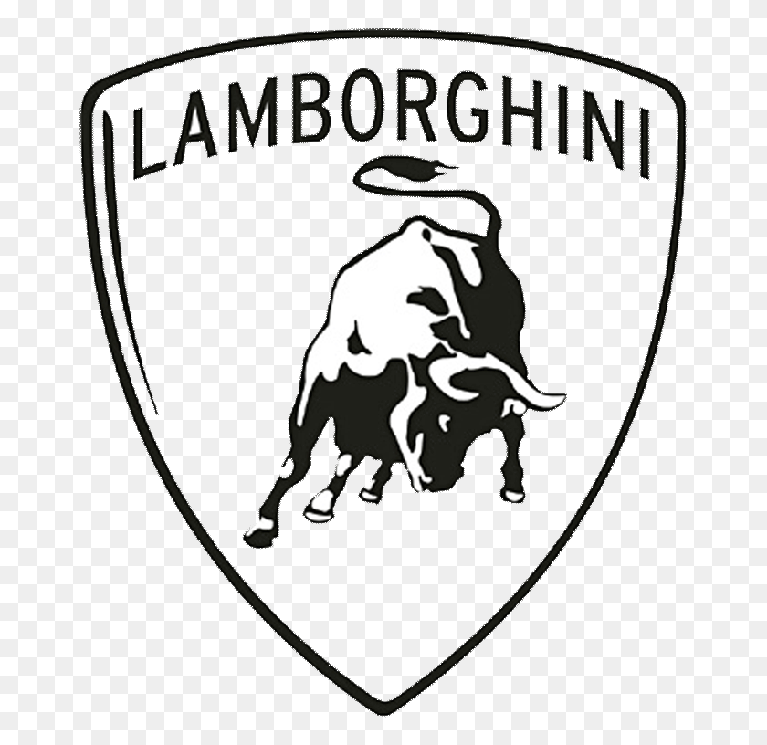 667x756 Нарисованная Линия Логотипа Lamborghini Lamborghini Логотип Lamborghini Черный И Белый, Броня, Символ, Эмблема Hd Png Скачать