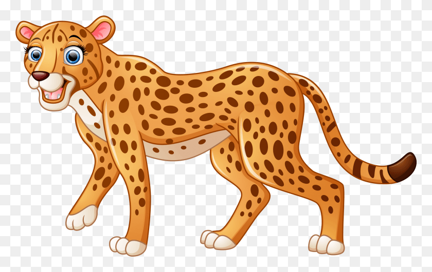 2370x1430 Drawn Leopard Puma Cartoon Images Of Leopard, Cheetah, Wildlife, Mammal HD PNG Download