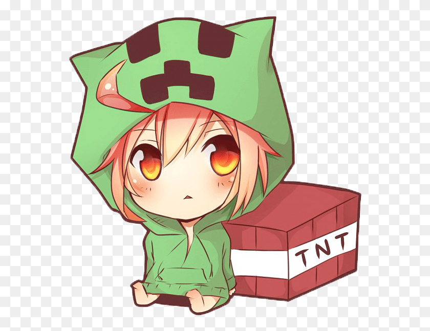 575x587 Drawn Minecraft Anime Minecraft Anime, Clothing, Apparel, Person HD PNG Download