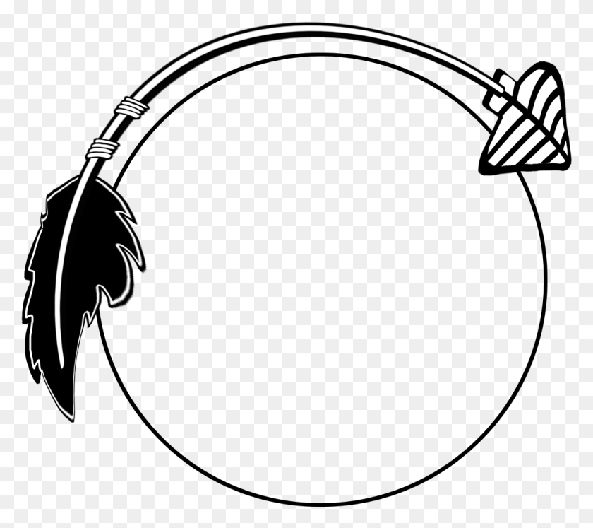 1085x956 Descargar Png Pluma Dibujada Flecha Círculo Tribal Flecha, Símbolo, Arco Hd Png
