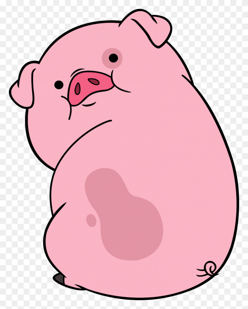 789x1001 Drawn Pig Gravity Falls Waddles The Pig, Animal, Mouth, Lip HD PNG Download