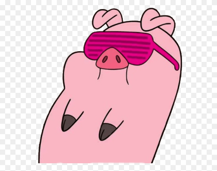 575x603 Drawn Pig Waddles Cerdito Pato Gravity Falls, Clothing, Apparel, Heel HD PNG Download
