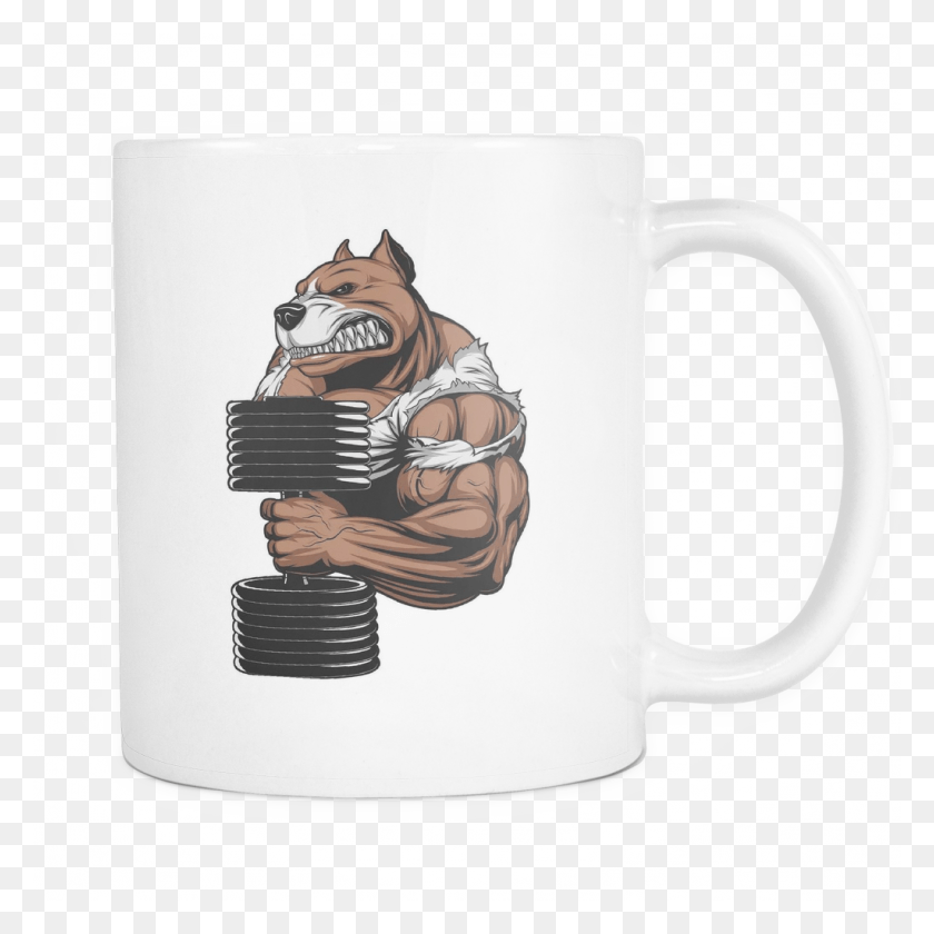 1024x1024 Drawn Pitbull Transparent Muscle Cartoon Drawing, Coffee Cup, Cup, Musical Instrument HD PNG Download