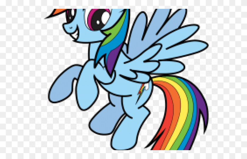 640x480 Нарисованная Радуга Художественный Рисунок Персонажей My Little Pony, Графика Hd Png Скачать