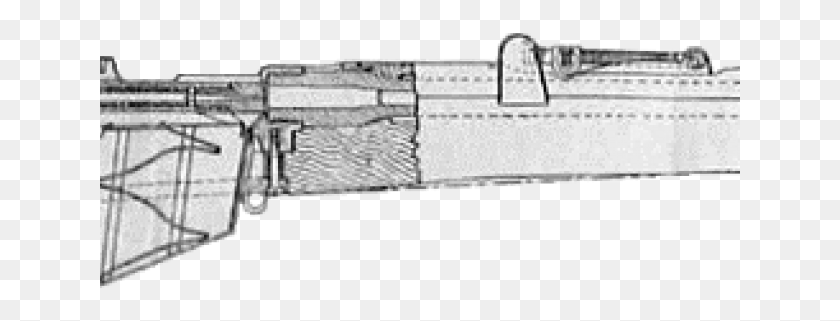 641x261 Drawn Rifle Musket Rifle Cross Section, Weapon, Weaponry, Gun HD PNG Download