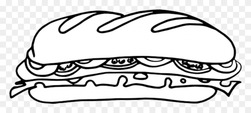 966x397 Drawn Sandwich Subway Sandwich Sub Sandwich Clipart, Baseball Cap HD PNG Download