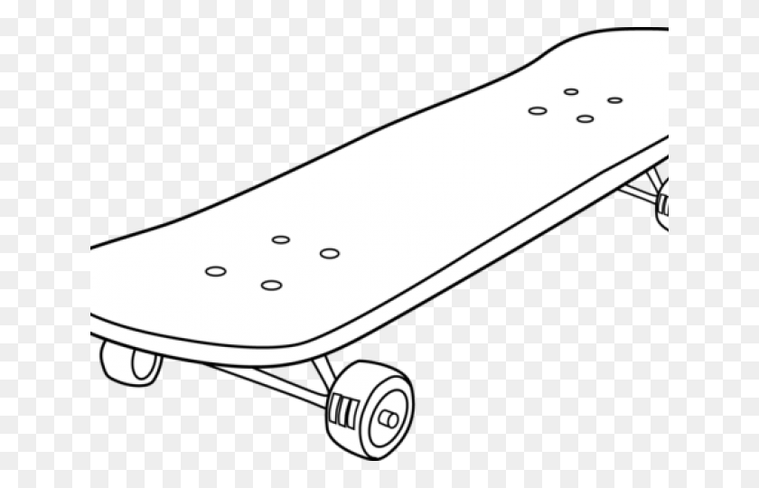 640x480 Drawn Skateboard Black And White Clip Art, Sport, Sports HD PNG Download