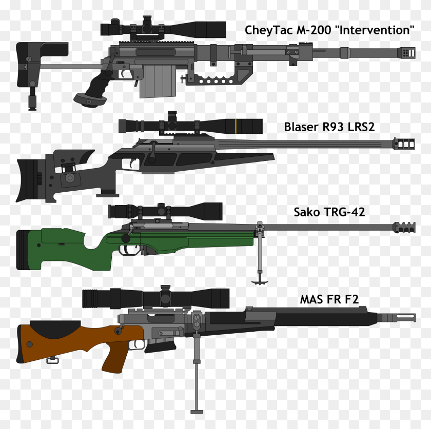 1585x1579 Нарисованные Снайперы Снайперская Винтовка R93 Снайперская Винтовка, Оружие, Вооружение, Пистолет Hd Png Скачать