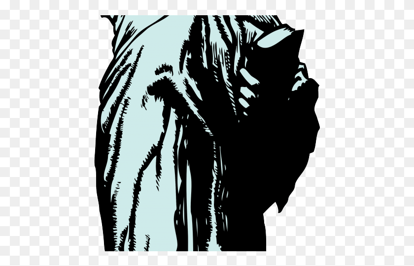 460x481 Нарисованная Статуя Свободы Прозрачный Клип Статуя Свободы, Трафарет, Современное Искусство Hd Png Скачать