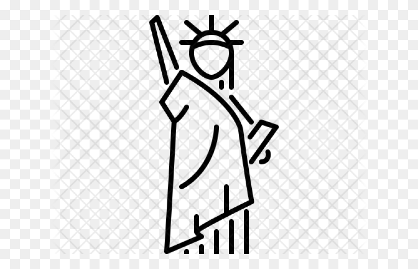640x480 Drawn Statue Of Liberty Transparent Statue Of Liberty National Monument, Pattern, Rug, Fractal HD PNG Download