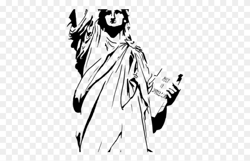 395x481 Нарисованная Статуя Свободы Прозрачный Статуя Свободы Национальный Памятник, Серый, Мир Варкрафта Png Скачать
