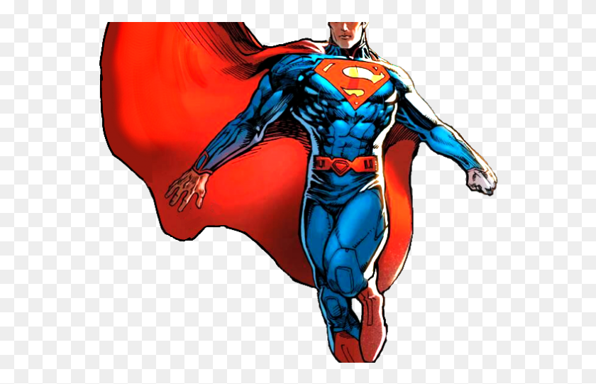 564x481 Drawn Superman Flying Superman Flying Transparent Background, Person, Human, Book HD PNG Download