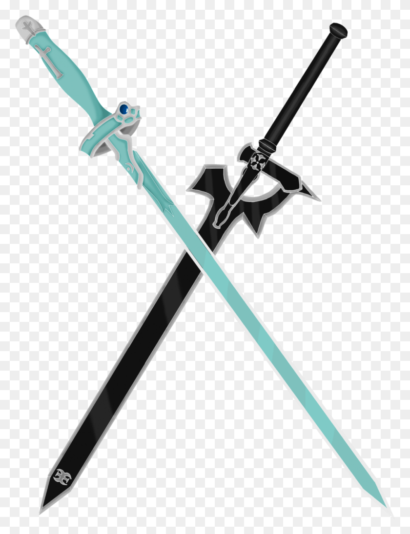 940x1248 Drawn Sword Elucidator Asuna And Kirito Swords, Blade, Weapon, Weaponry HD PNG Download