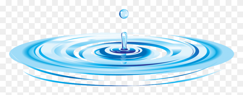 865x299 Drawn Water Droplets Water Puddle Water Ripples Drawing Simple, Outdoors, Droplet, Ripple HD PNG Download