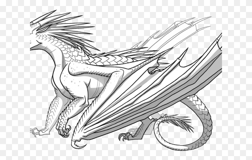 641x473 Drawn Werewolf Ice Dragon Wings Of Fire Dragons Icewing, Wheel, Machine HD PNG Download