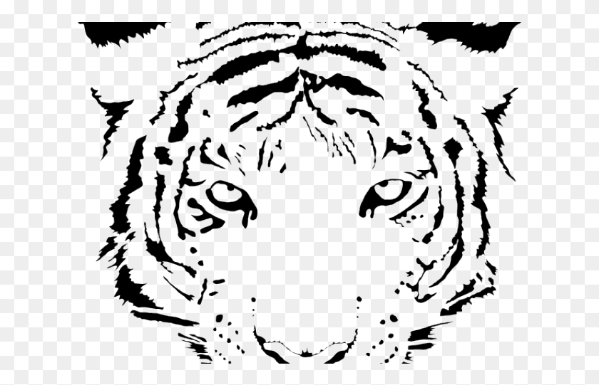 626x481 Drawn White Tiger Small Tiger Face White Tiger Logo Transparent, Text, Pattern, Outdoors HD PNG Download