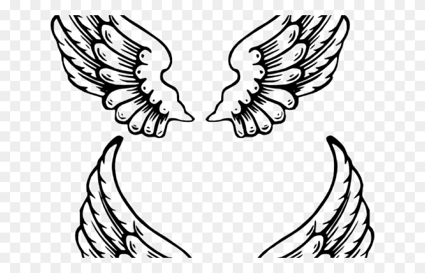 640x480 Drawn Wings Baby Angel Transparent Angel Wings Vector, Emblem, Symbol, Back HD PNG Download