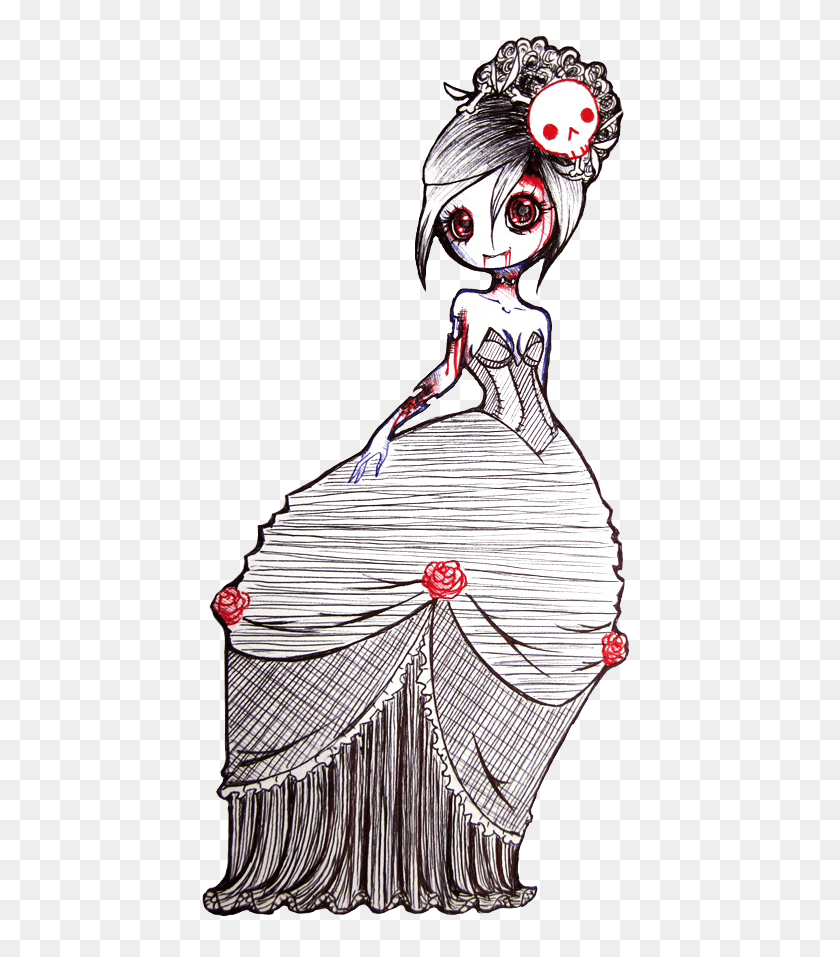 467x897 Drawn Zombie Pretty Zombie Cute Zombie Girl Drawing, Person, Human HD PNG Download