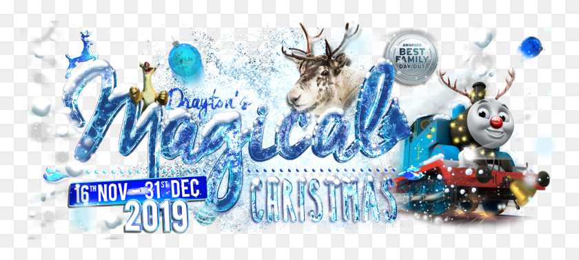 1140x465 Drayton Manor Magical Christmas 2019, Antler, Helmet, Clothing HD PNG Download
