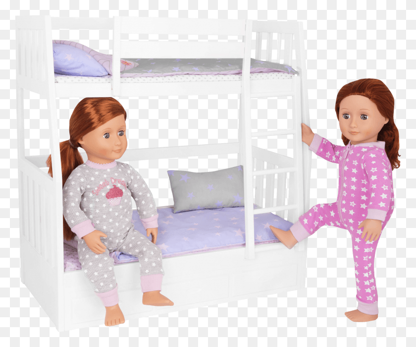 1978x1624 Dream Bunks Bed Set With Sia And Sabina In Bed Doll, Furniture, Bunk Bed, Person HD PNG Download