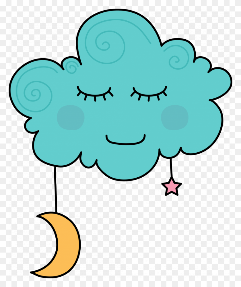 817x985 Dreaming Clipart Cloud Cartoon Sleeping Clouds Cartoon, Graphics HD PNG Download
