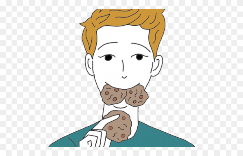 514x481 Dreaming Clipart Happy Man Cartoon, Face, Food, Sweets HD PNG Download