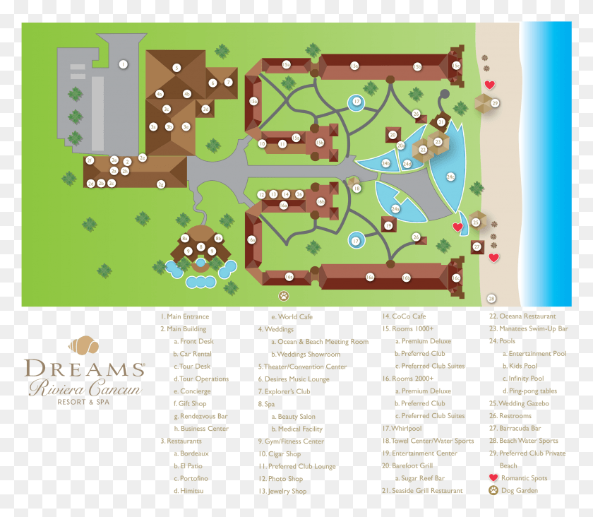 2363x2036 Dreams Resort Cancun Map, Text, Menu, Neighborhood HD PNG Download