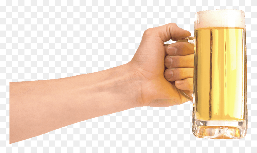 844x478 Drink For Free On Hand Holding Beer Glass, Person, Human, Finger HD PNG Download