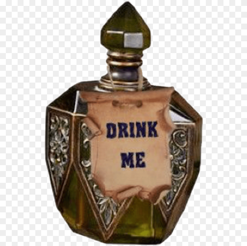 545x834 Drink Me Freetoedit Glass Bottle, Cosmetics, Perfume Sticker PNG