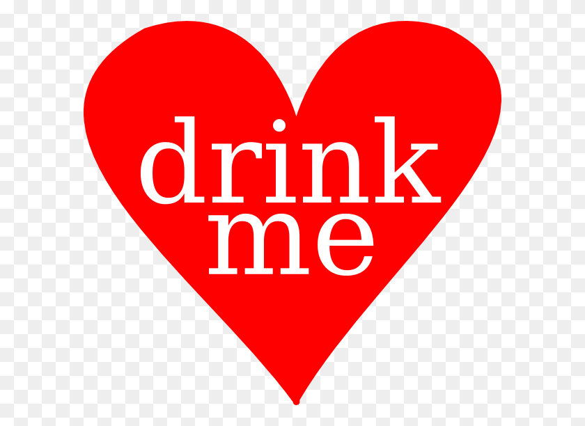 600x552 Drink Me Heart You Ll Do Art Print, Label, Text, Dynamite HD PNG Download