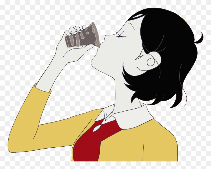 1375x1079 Drink On Girl Cartoon, Person, Human, Sunglasses HD PNG Download