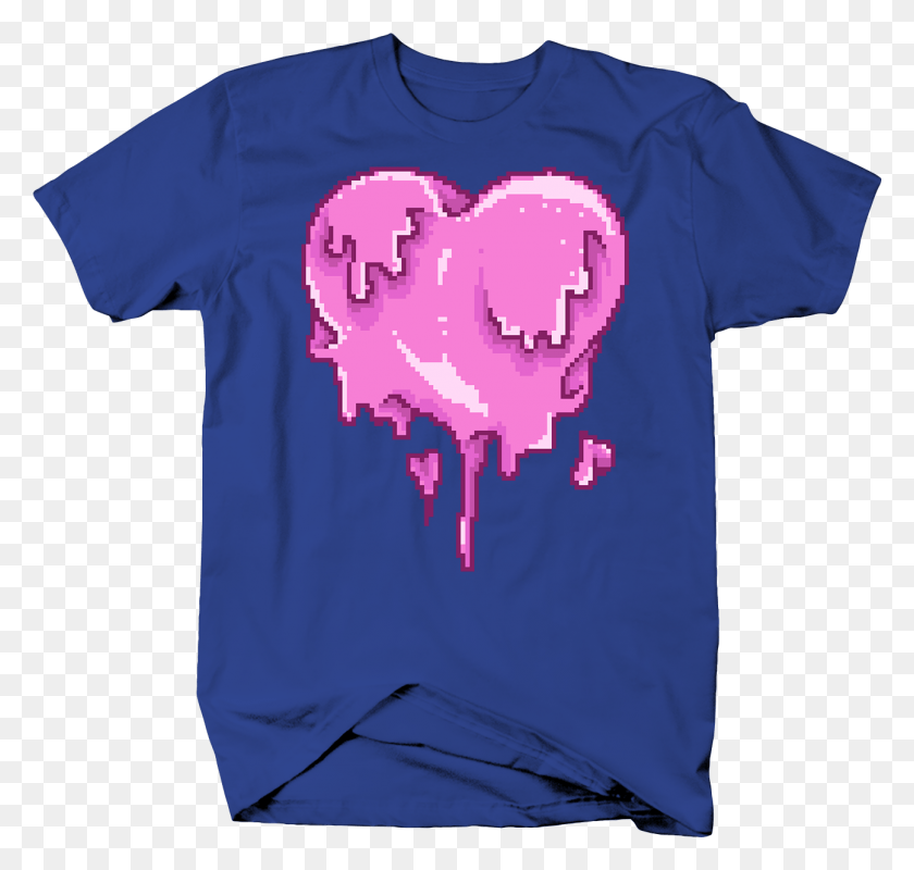 1295x1229 Dripping Bleeding Heart Retro Video Gaming Pixel Bit Shirt, Clothing, Apparel, T-Shirt Descargar Hd Png