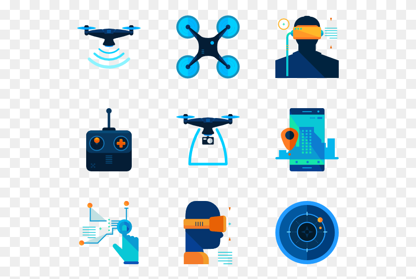 529x505 Drone Drone Icons, Text, Alphabet, Mobile Phone HD PNG Download